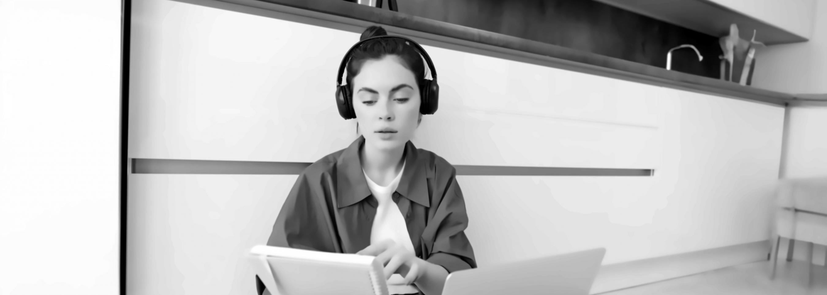 Financial analyst reviewing reports and making strategic notes